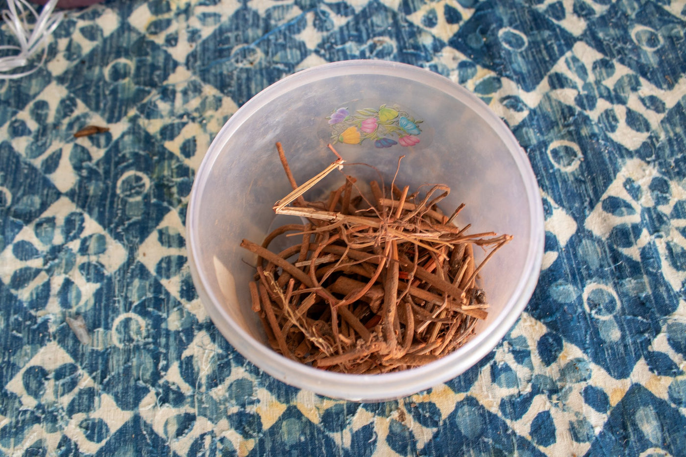 Dried madder root used for natural dyeing