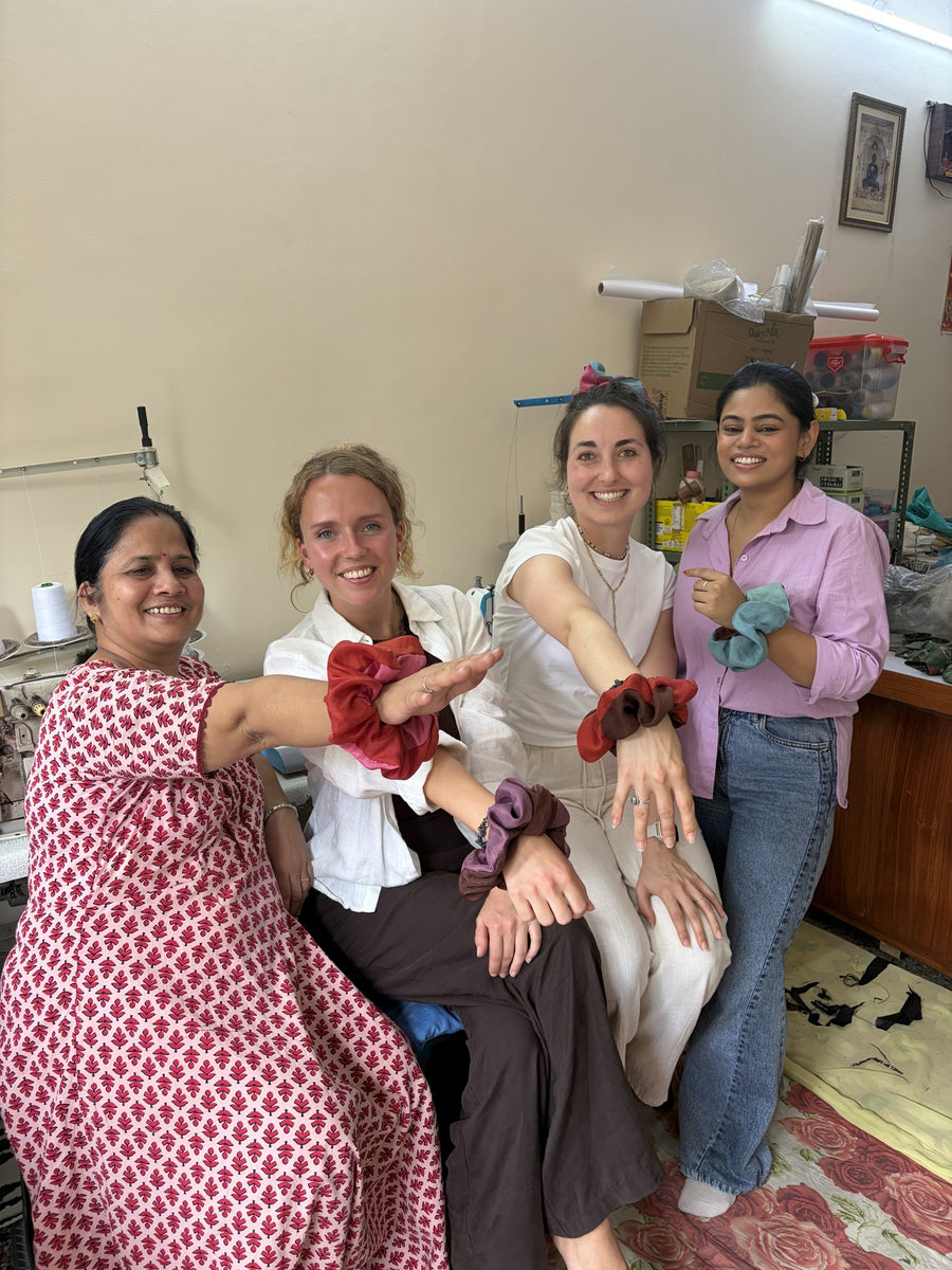 With the makers of Ecoshi in their workshop in Jaipur